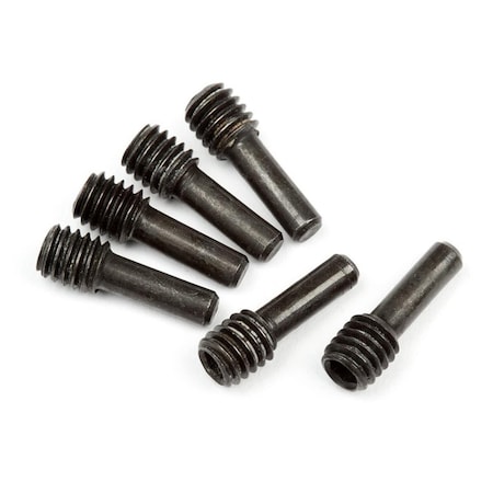 Hpi Racing M4 x 2.5 x 12 mm Screw Shaft Savage X, Black, 6PK HPI86094